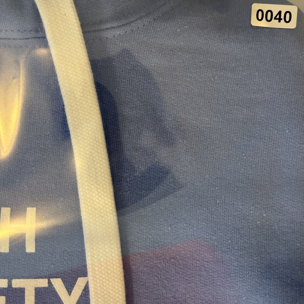 High Anxiety Blue Hoodie By Skim Milk Size Medium - Picture 8 of 8